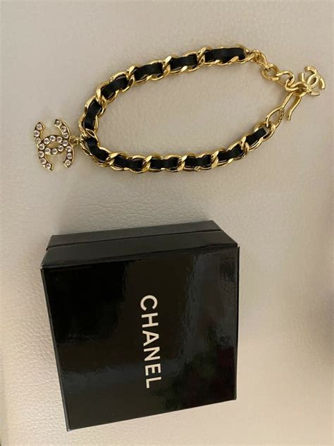 chanel gold leather bracelet|vintage Chanel bracelet gold.